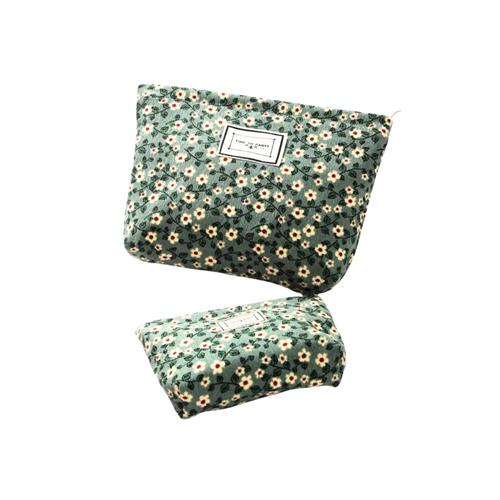Green Makeup Bag Set